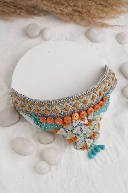 Buy Torque By Merge Multi Color Stones Geometric Embellished Choker And Earrings Set Online at Aza Fashions Buy_Torque By Merge_Multi Color Stones Geometric Embellished Choker And Earrings Set _Online_at_Aza_Fashions