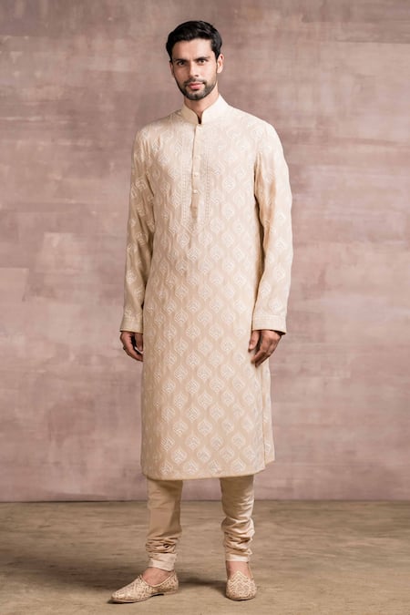 Tarun Tahiliani Georgette Chikankari Kurta Set 