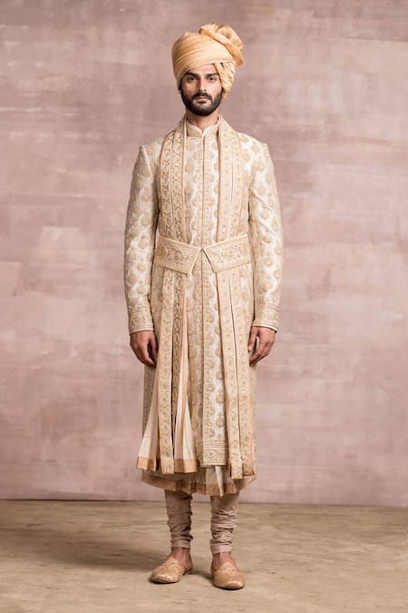 Tarun Tahiliani Zardozi Embroidered Sherwani Set 