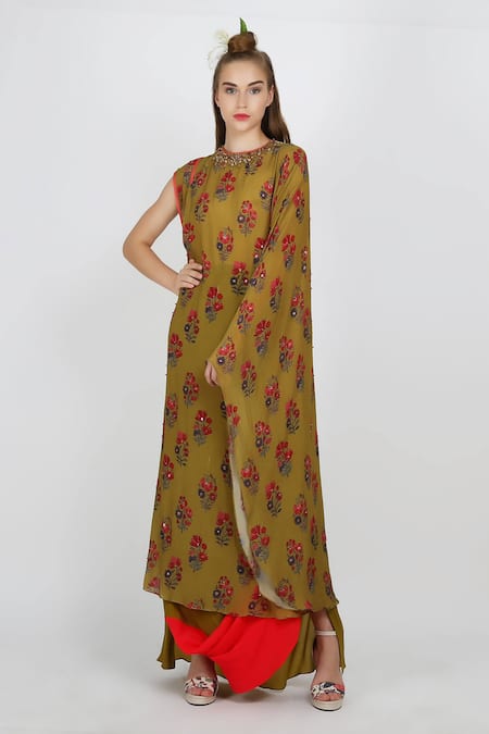 Nikasha Printed Kurta Skirt Set 