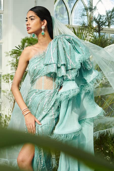 Kamaali Couture Embellished Structured Gown 