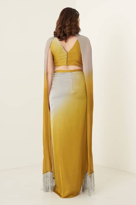 Merge Design Shaded Shrug & Skirt Set 