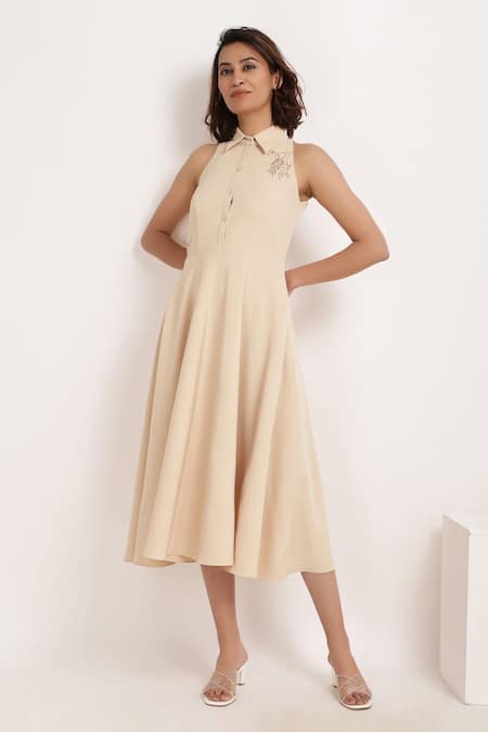 Ranng Label Shirt Collar Dress 