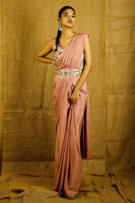 Shloka Sudhakar Saree with Embroidered Blouse 