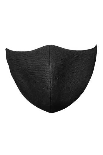 Buy_Gaya_Black Cotton Face Mask Single Pc_Online_at_Aza_Fashions
