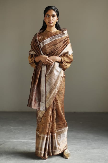 Mimamsaa Yanah Woven Textured Saree 