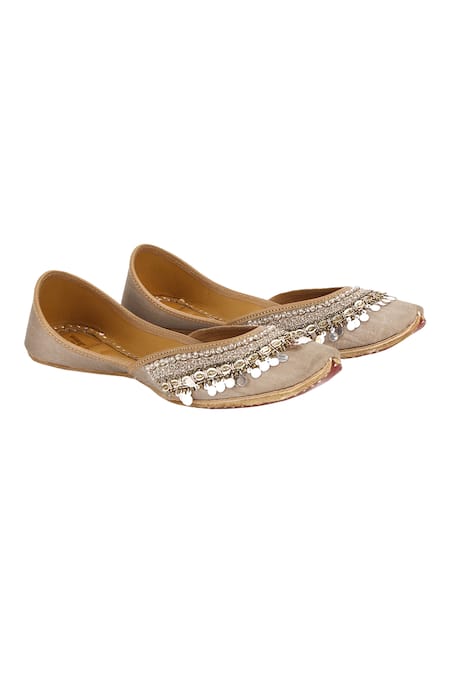 Shop House Of Vian Brown Embellished Juttis at Aza Fashions Shop_House Of Vian_Brown Embellished Juttis _at_Aza_Fashions
