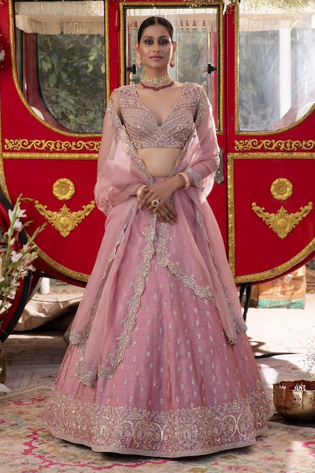 Megha & Jigar Embroidered Bridal Lehenga Set 