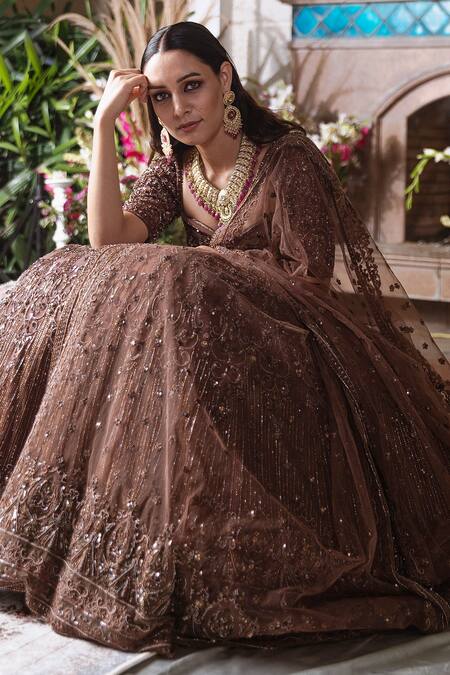 Maroon Colour Lehega Bridal Lehenga, Size: Free Size at Rs 10500 in Bhopal