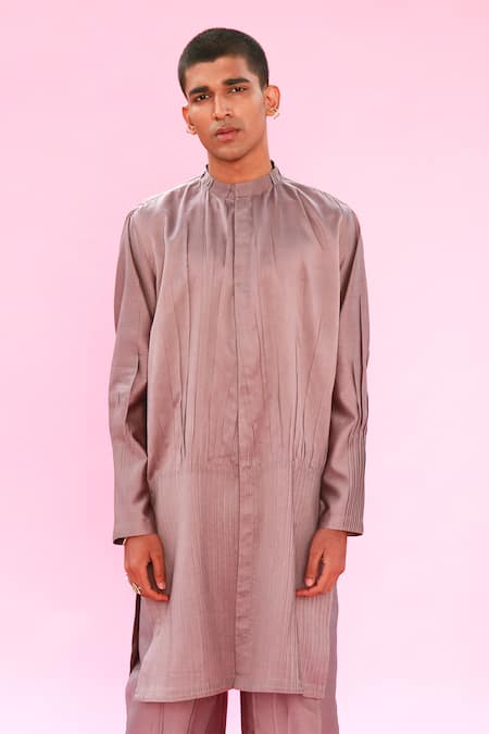 Antar Agni Cotton Silk Pintuck Kurta 