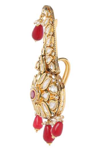 Minaki Gold Stone, Kundan, Bead Kalgi Online at Aza Fashions Minaki_Gold Stone, Kundan, Bead Kalgi _Online_at_Aza_Fashions