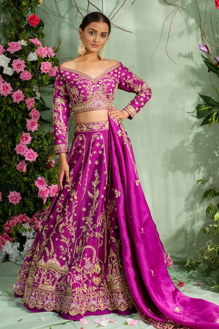 Light Pink Heavy Thread Embroidered Lehenga | Indian wedding outfits,  Indian wedding dress, Indian lehenga