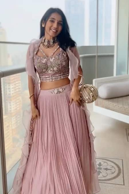 Miku Kumar Ruffle Cape Lehenga Set 