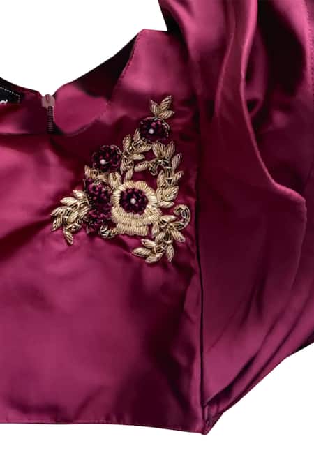 Shop Maaikid Purple Net, Silk Embroidery Skirt Set Online at Aza Fashions Shop_Maaikid_Purple Net, Silk Embroidery Skirt Set _Online_at_Aza_Fashions