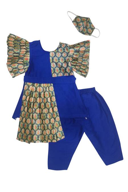 Maaikid Green Cotton, Silk Printed Kurta And Pant Set Online at Aza Fashions Maaikid_Green Cotton, Silk Printed Kurta And Pant Set _Online_at_Aza_Fashions