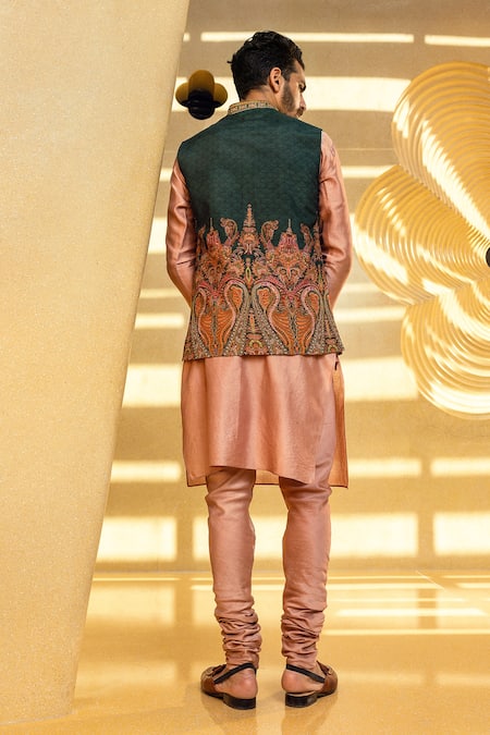 Kalista Aariz Printed Bundi & Kurta Set 