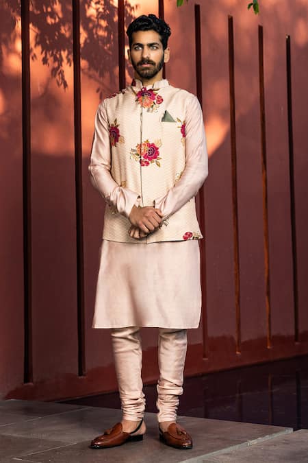 Kalista Vivaan Floral Print Bundi & Kurta Set 