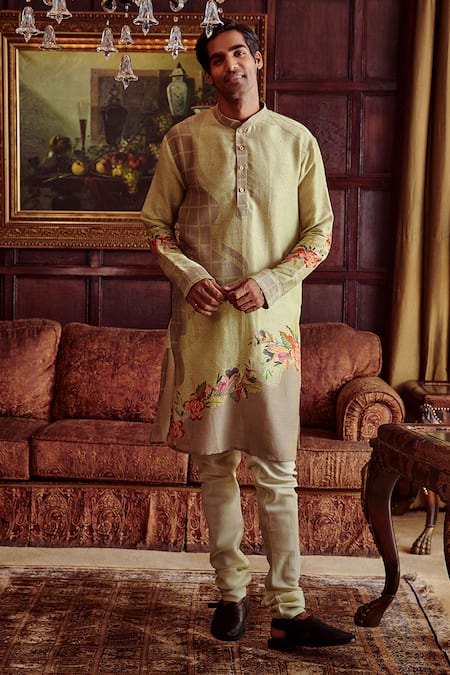 Kalista Aadim Chanderi Floral Print Kurta Set 