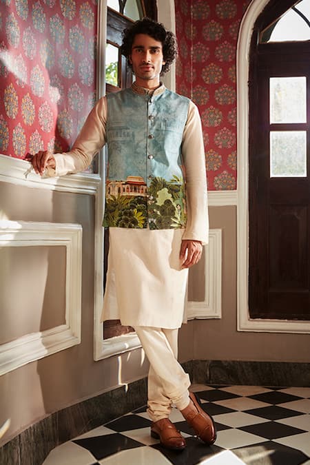 Kalista Naksh Bundi & Chanderi Kurta Set 