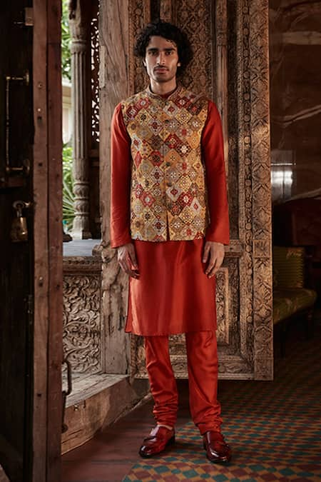 Kalista Mihir Persian Print Bundi & Kurta Set 