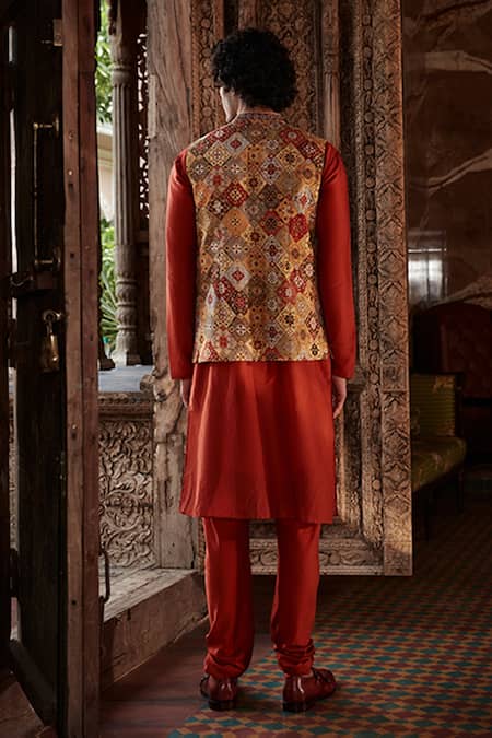 Kalista Mihir Persian Print Bundi & Kurta Set 