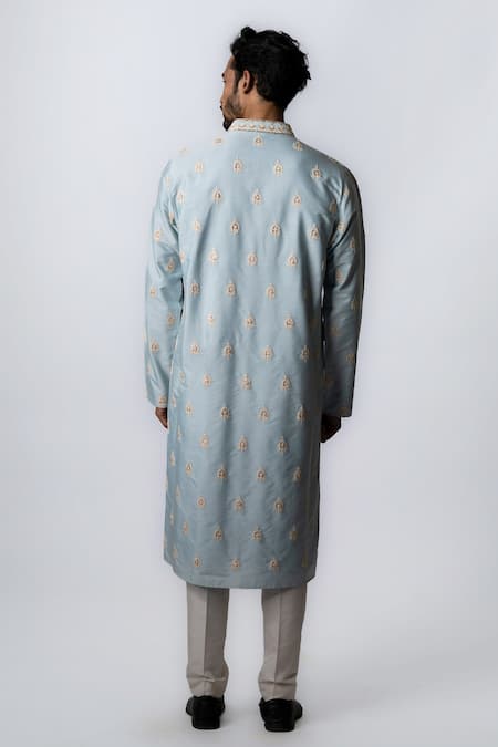 Krishna Mehta Floral Embroidered Kurta Set 