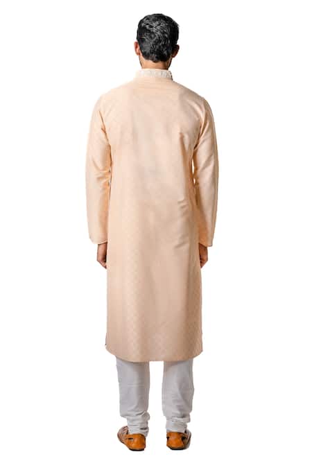 Krishna Mehta Tussar Floral Print Kurta Set 