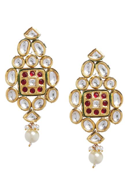 Buy_Minaki_Gold Plated Pearls, Stones Kundan Choker Set _Online_at_Aza_Fashions