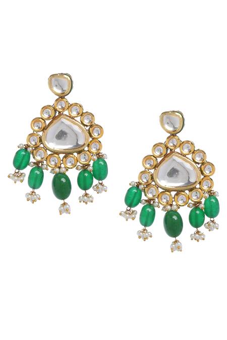 Buy_Minaki_Gold Plated Stones Kundan Drop Pendant Choker Set _Online_at_Aza_Fashions