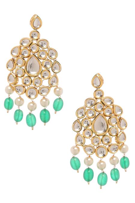 Minaki Gold Plated Diamonds, Pearls Kundan Necklace Set Online at Aza Fashions Minaki_Gold Plated Diamonds, Pearls Kundan Necklace Set _Online_at_Aza_Fashions