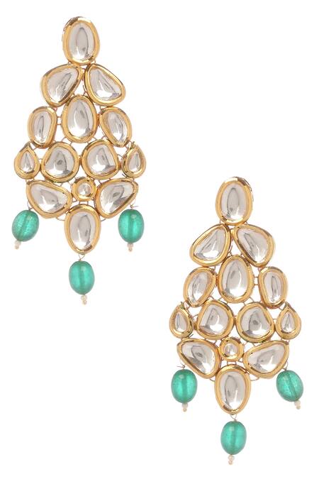 Minaki_Gold Plated Pearls, Beads Kundan Choker And Necklace Set _Online_at_Aza_Fashions