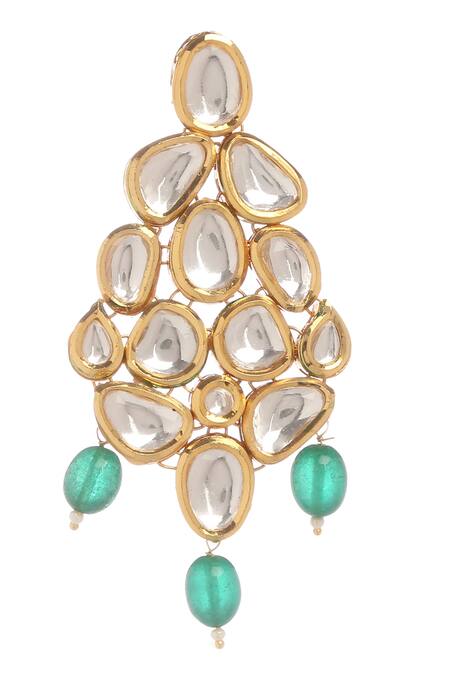 Buy_Minaki_Gold Plated Pearls, Beads Kundan Choker And Necklace Set _Online_at_Aza_Fashions