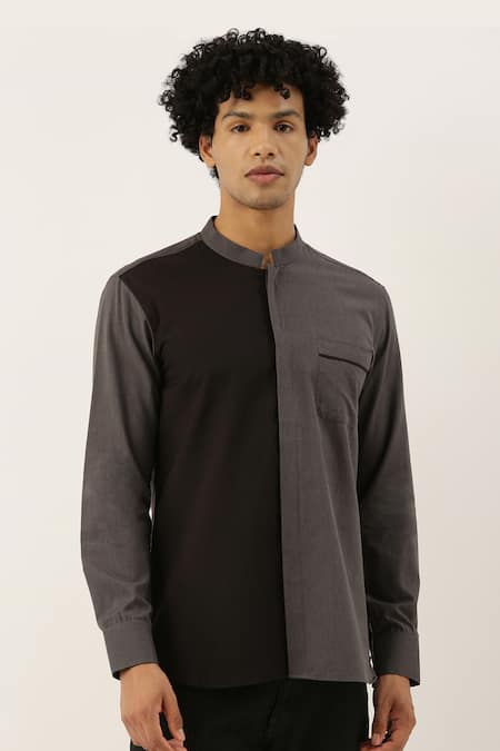 Mayank Modi - Men Colorblock Shirt 