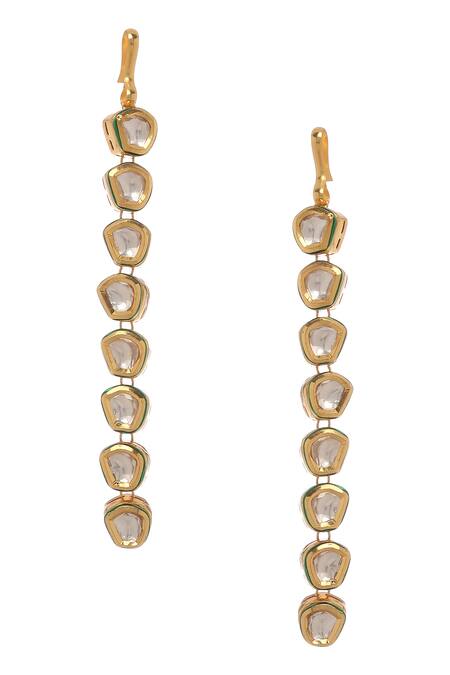Minaki_Gold Plated Imitation Diamonds Kundan Necklace Set_Online_at_Aza_Fashions