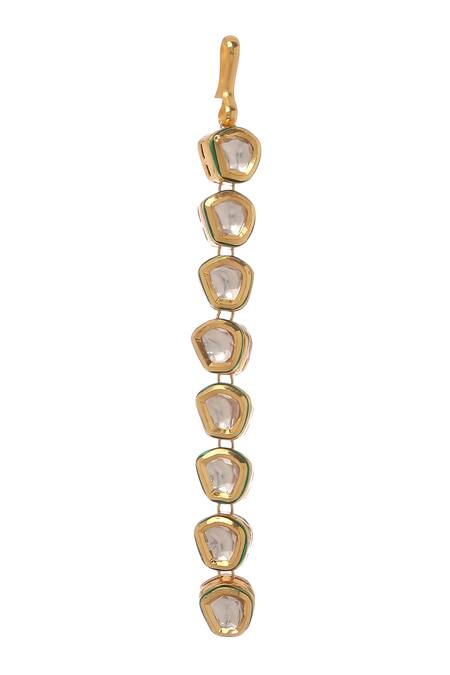 Buy_Minaki_Gold Plated Imitation Diamonds Kundan Necklace Set_Online_at_Aza_Fashions