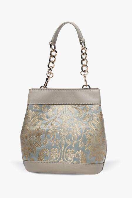 Tan & Loom Green Woven Rani Brocade Batwa Online at Aza Fashions Tan & Loom_Green Woven Rani Brocade Batwa _Online_at_Aza_Fashions