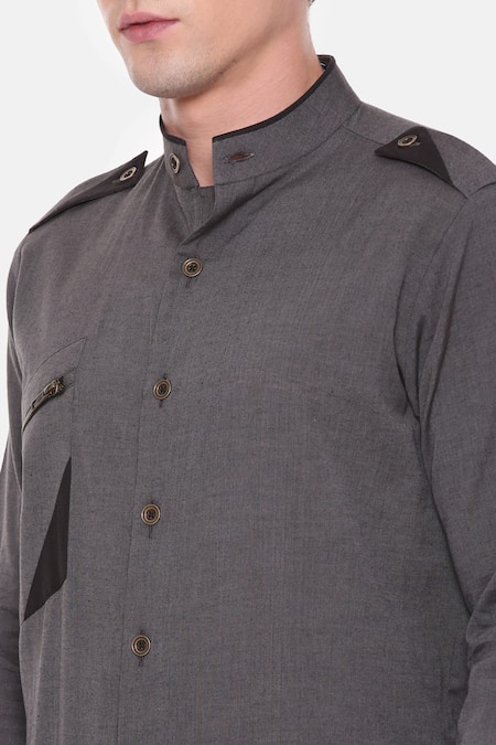 Buy_Mayank Modi - Men_Black Cotton Malai Solid Jumpsuit _Online_at_Aza_Fashions