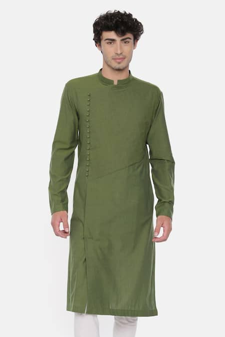 Mayank Modi - Men  Overlap Kurta Set 