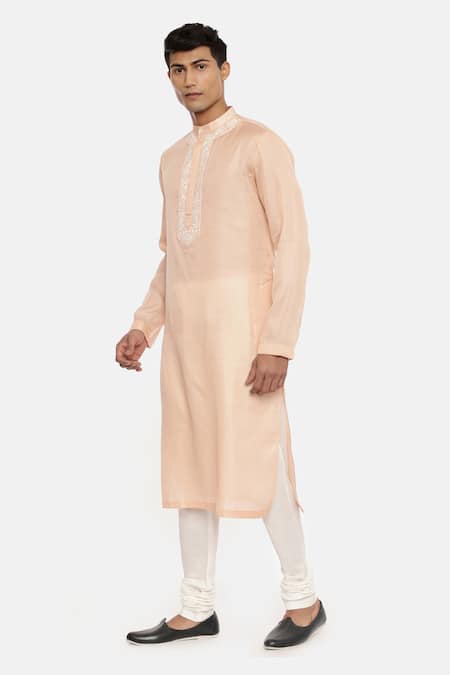 Buy Mayank Modi - Men Pink Silk Satin Kurta Set Online at Aza Fashions Buy_Mayank Modi - Men_Pink Silk Satin Kurta Set_Online_at_Aza_Fashions