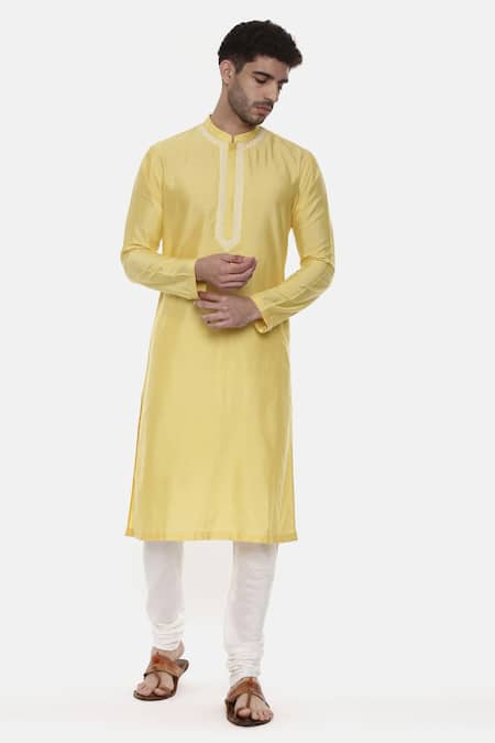 Mayank Modi - Men Linen Silk Kurta Set 