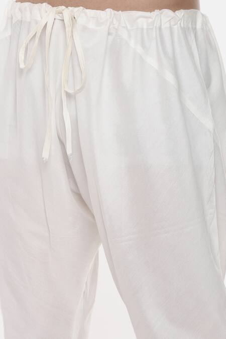 Shop_Mayank Modi - Men_Yellow Silk Organza, Silk, Cotton Embroidery Colorblock Kurta Set For Kids_Online_at_Aza_Fashions