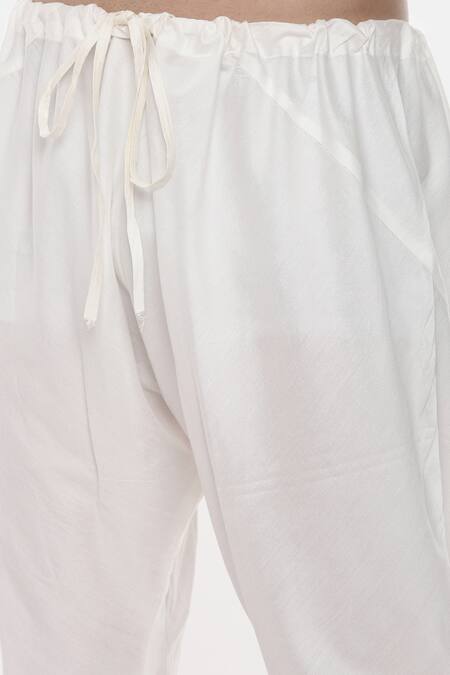 Shop_Mayank Modi - Men_Yellow Chanderi, Silk Embroidery Colorblock Kurta Set For Kids_Online_at_Aza_Fashions