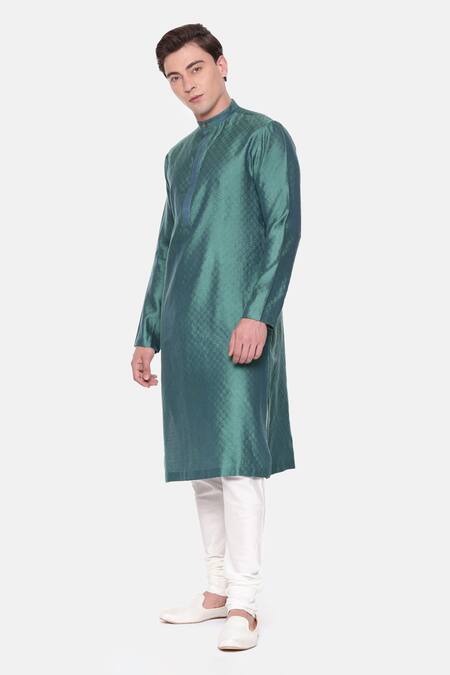 Buy Mayank Modi - Men Blue Cotton, Silk Chevron Pattern Kurta And Churidar Set Online at Aza Fashions Buy_Mayank Modi - Men_Blue Cotton, Silk Chevron Pattern Kurta And Churidar Set _Online_at_Aza_Fashions