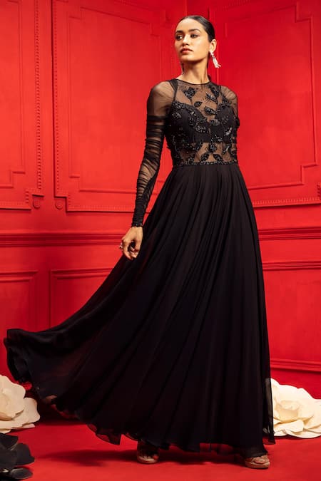 Buy Ayesha Takia black color georgette anarkali in UK, USA and Canada |  Bollywood dress, Dress collection, Abaya fashion