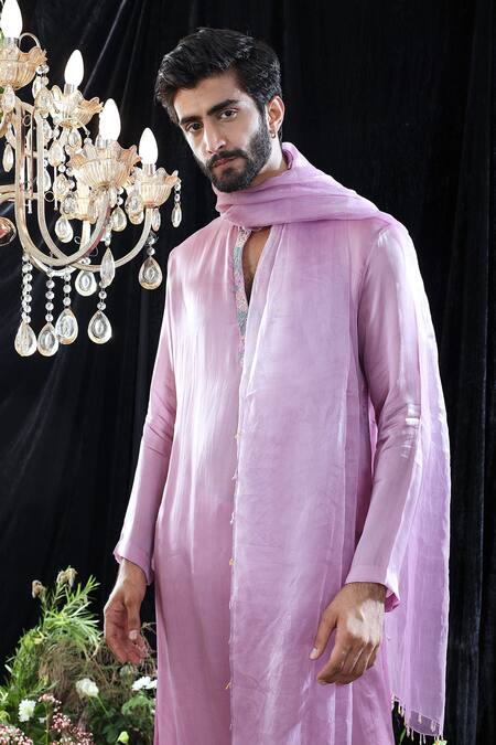Buy Mahima Mahajan Purple Organza, Satin Organza, Glace Cotton Floral Andre Full Sleeve Kurta Set Online at Aza Fashions Buy_Mahima Mahajan_Purple Organza, Satin Organza, Glace Cotton Floral Andre Full Sleeve Kurta Set _Online_at_Aza_Fashions