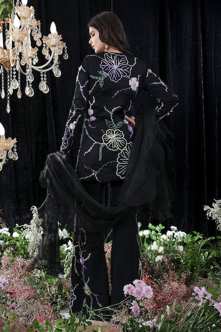 Mahima Mahajan Emily Hand Embroidered Jacket Pant Set 