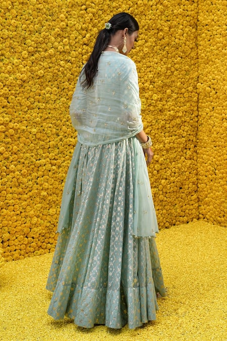 Mahima Mahajan Heer Banarasi Chanderi Anarkali Set 