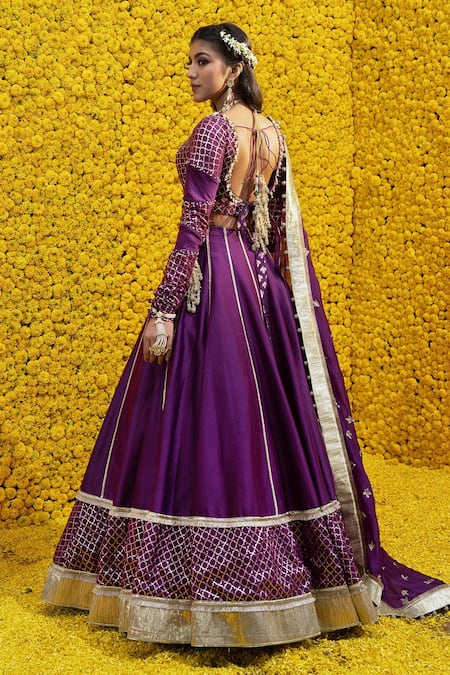 Mahima Mahajan Jia Banarasi Chanderi Bridal Lehenga Set 