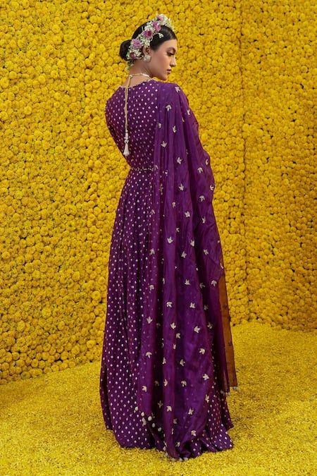 Mahima Mahajan Aahana Banarasi Chanderi Anarkali With Dupatta 
