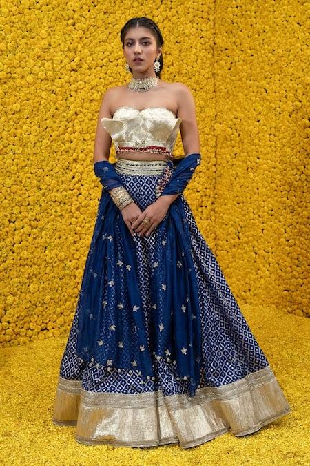 Mahima Mahajan Rakha Banarasi Chanderi Lehenga Set 